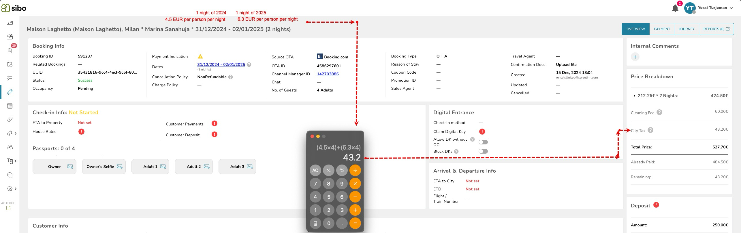 Multiple City Tax Rules example